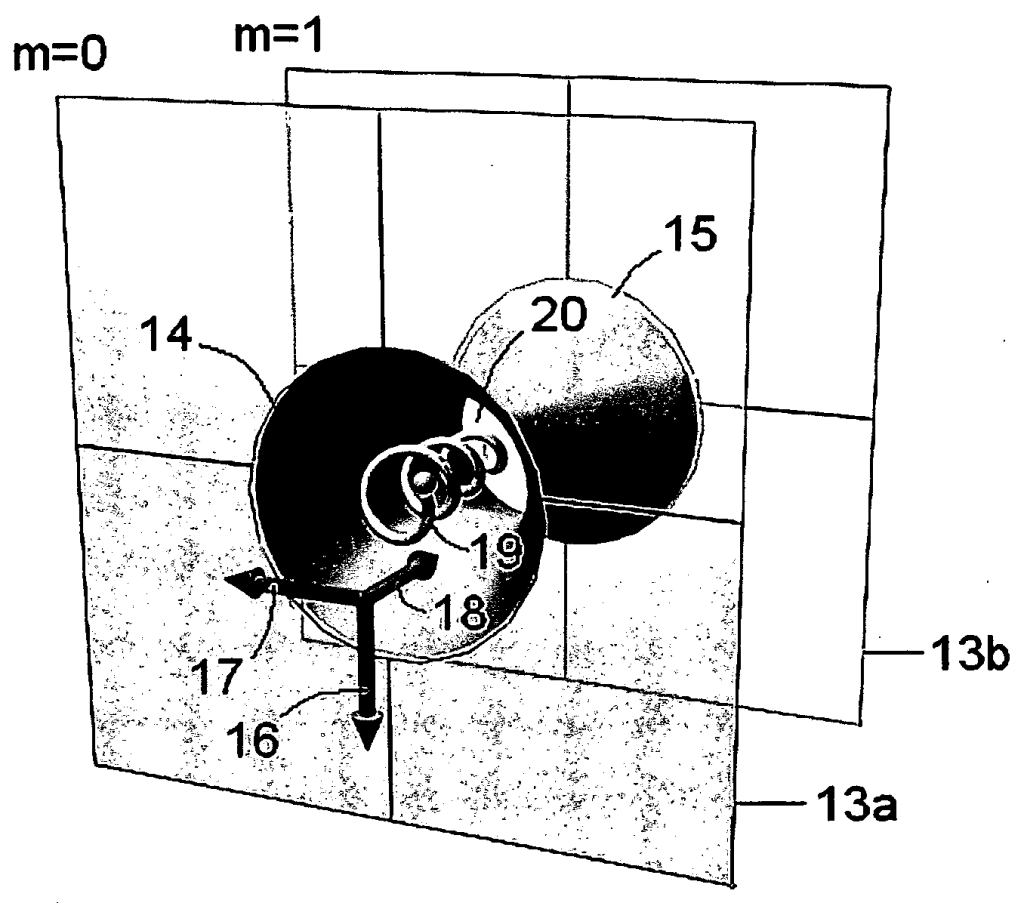 Ostensibly a wormhole, with a two-ended funnel shape that shows a corkscrew shape entering one side. 