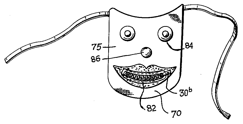 A bib with a face on it.